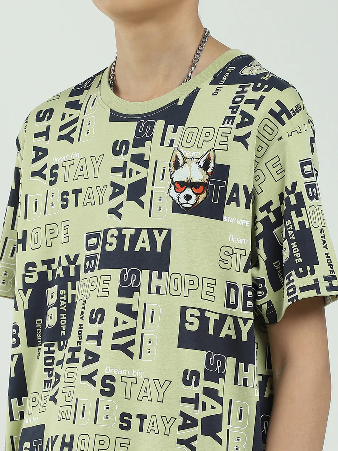 Boys Green Printed Round Neck Half Sleeve Bermuda Set - Image 8