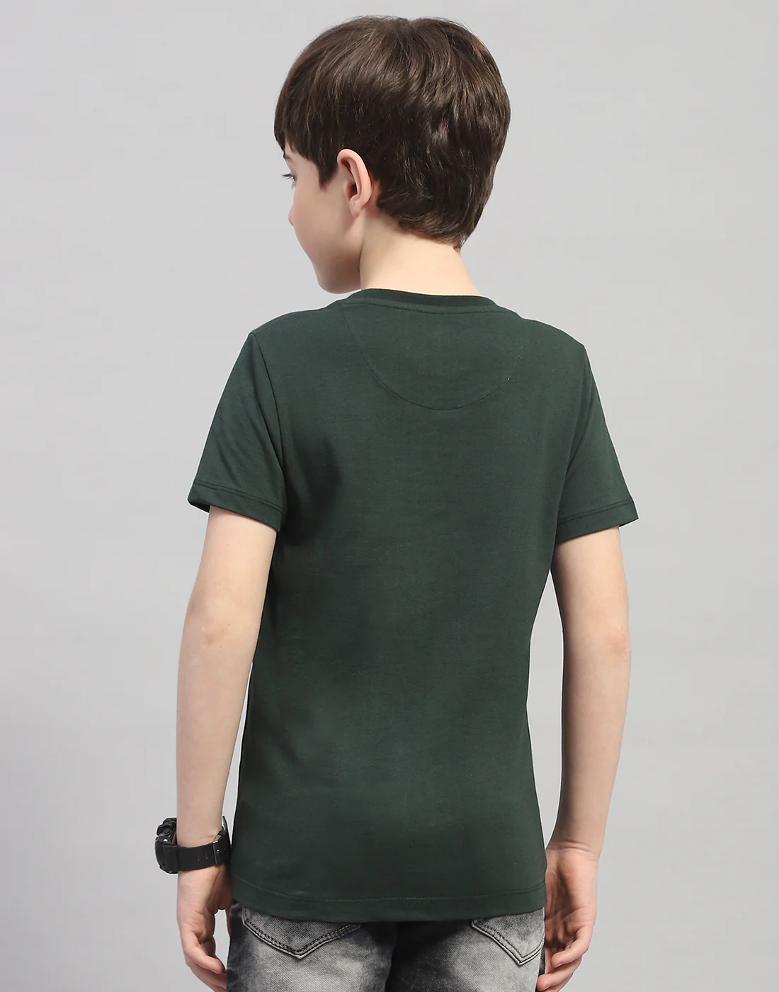 Boys Green & Turquoise Blue Printed Round Neck Half Sleeve T-Shirt (Pack of 2) - Image 6