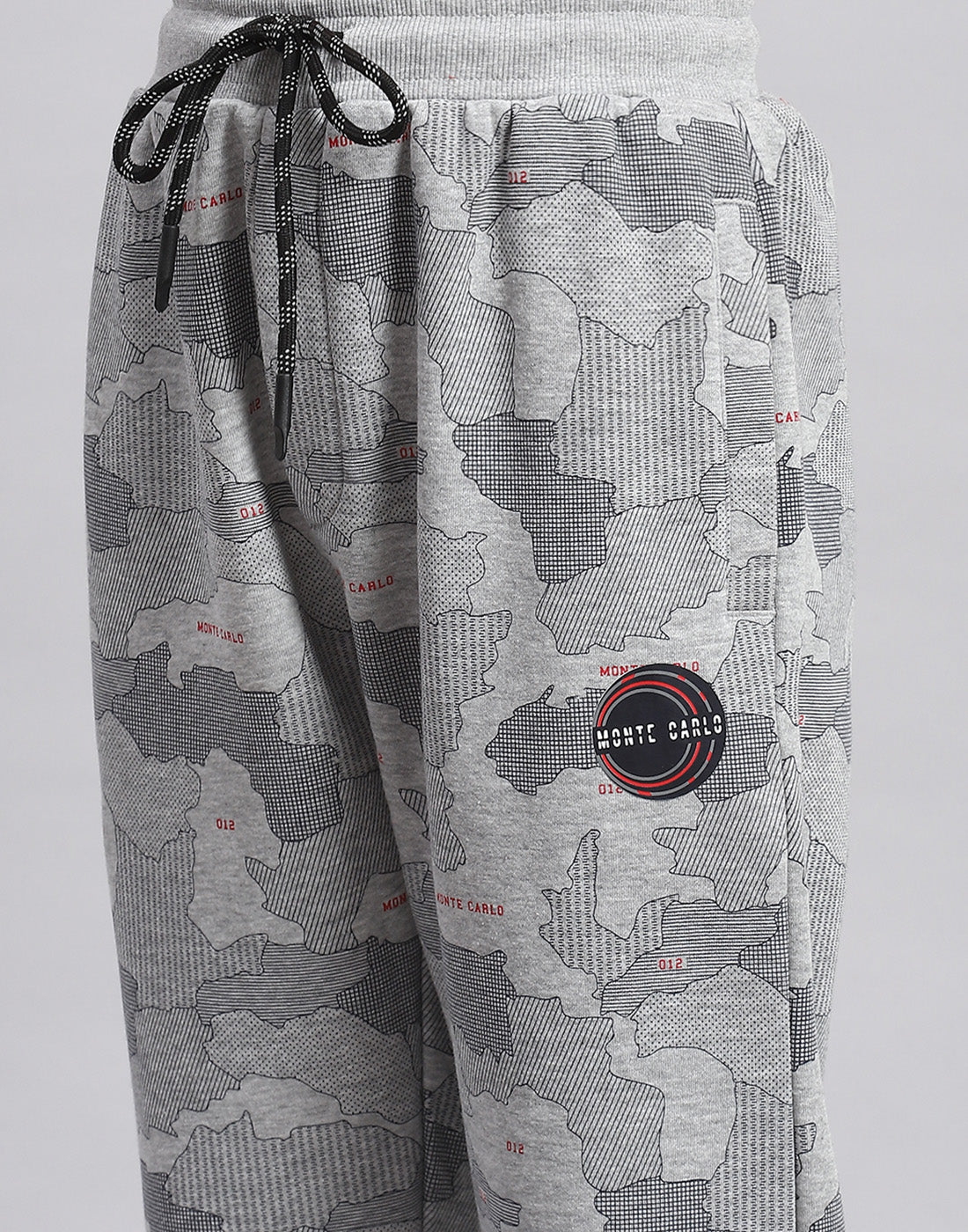Boys Grey Melange Printed Regular Fit Lower - Image 6