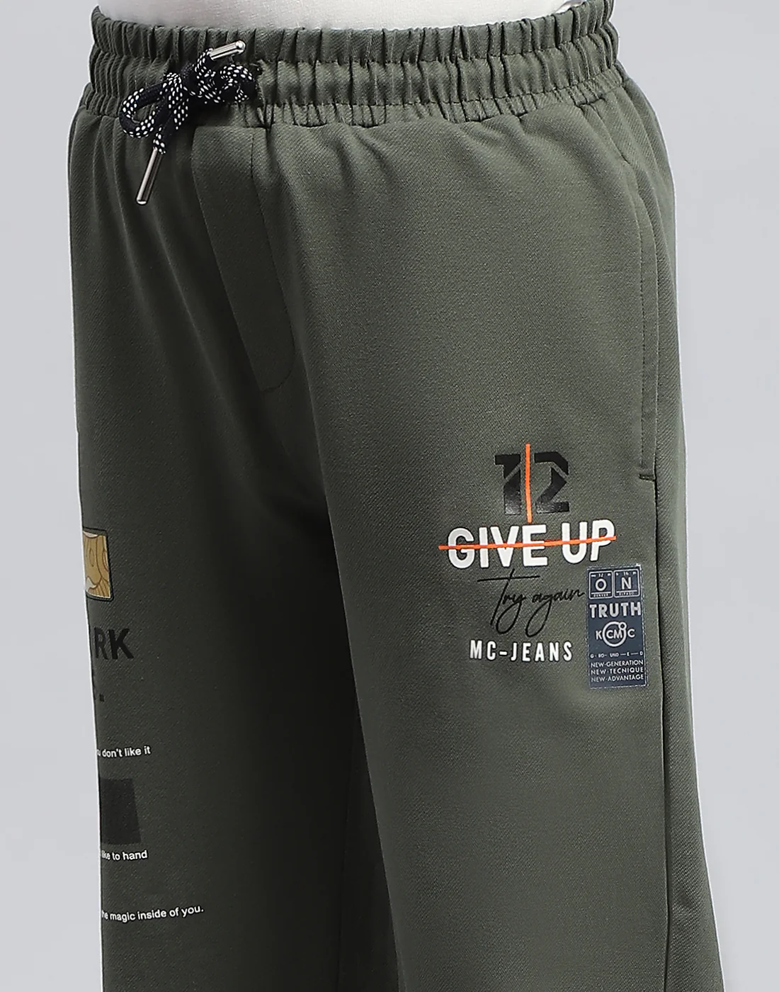 Boys Grey Printed Regular Fit Lower - Image 6