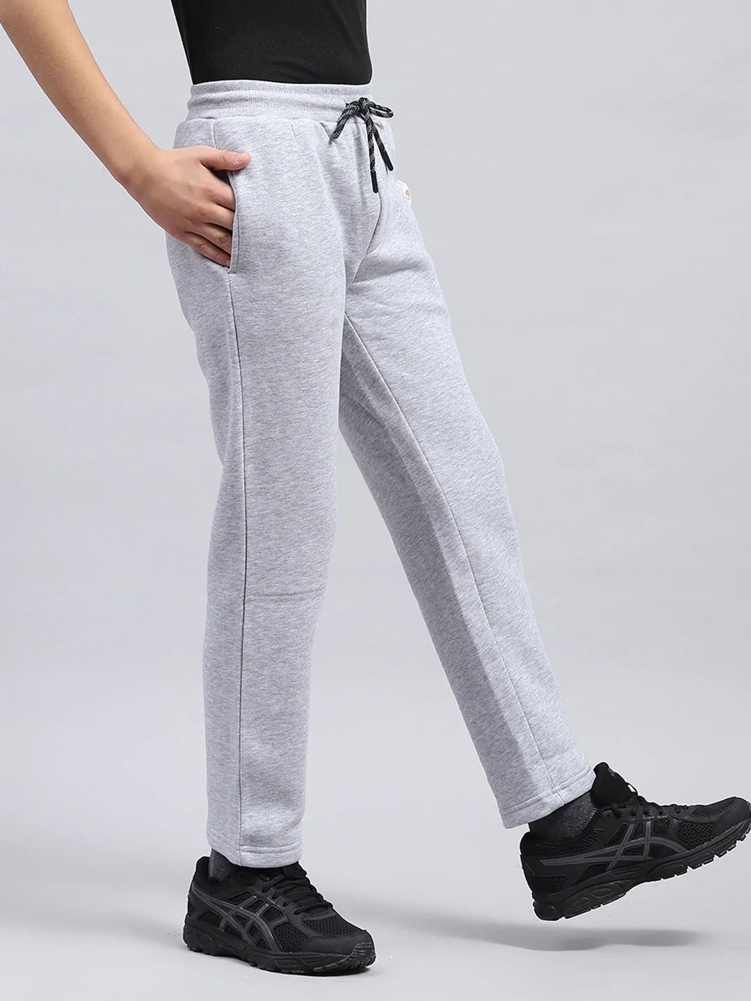 Boys Grey Printed Regular Fit Lower - Image 4