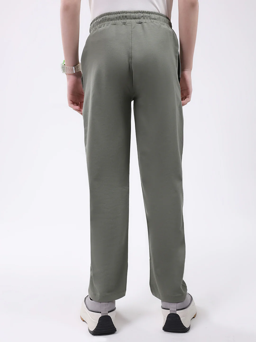Boys Grey Printed Regular Fit Lower - Image 5