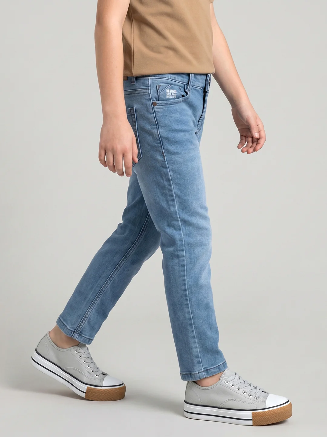 Boys Light Blue Light Wash Slim Fit Denim - Image 2