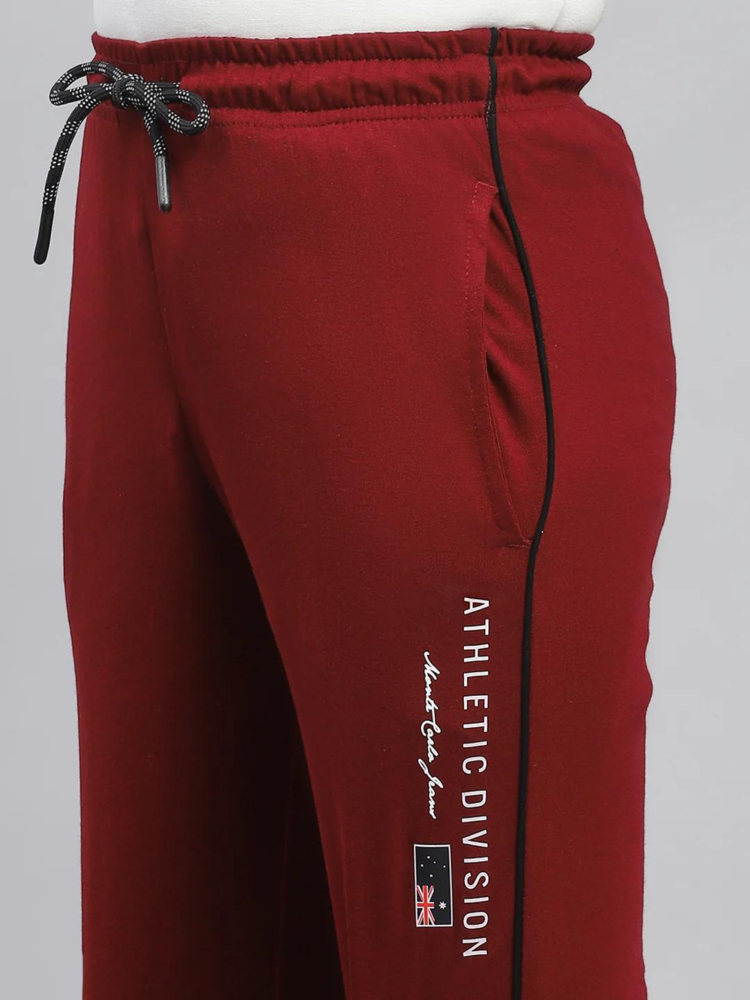 Boys Maroon Printed Regular Fit Lower - Image 6