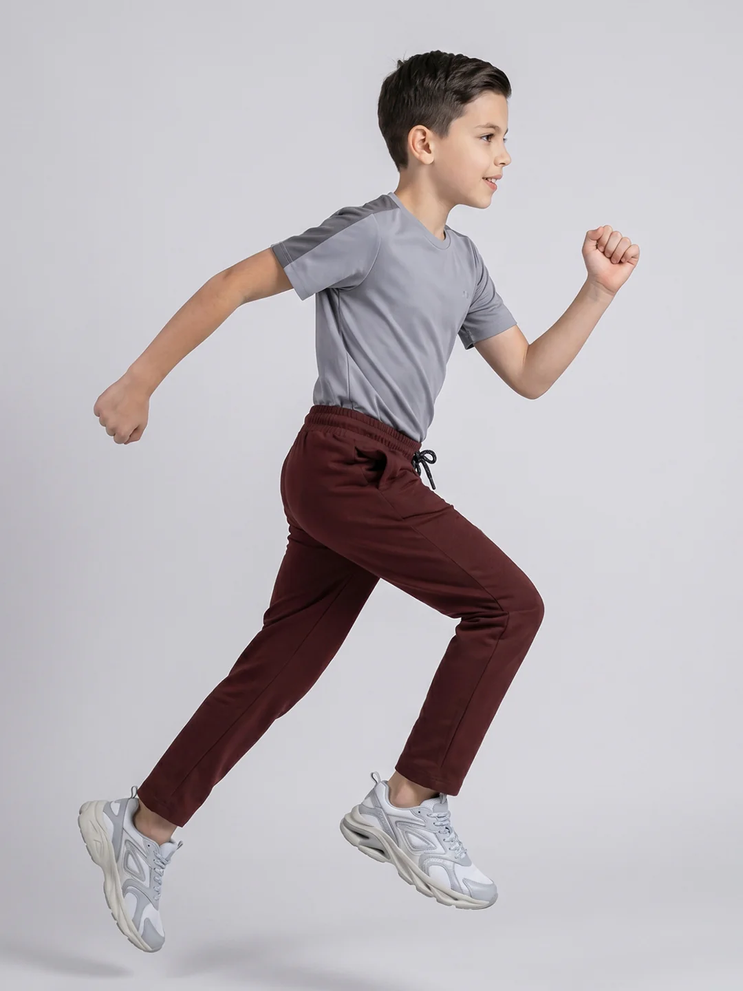 Boys Maroon Printed Regular Fit Lower - Image 5