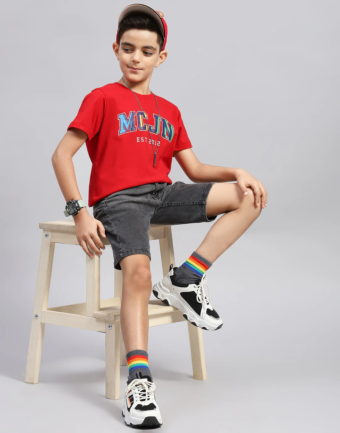 Boys Multi Color Printed Round Neck Half Sleeve T-Shirt (Pack of 3) - Image 3