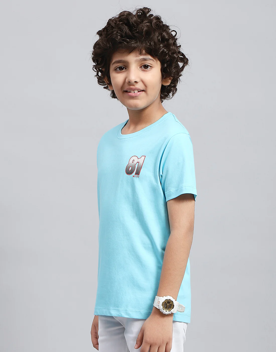 Boys Multicolor Stripe Round Neck Half Sleeve T-Shirt (Pack of 3) - Image 11