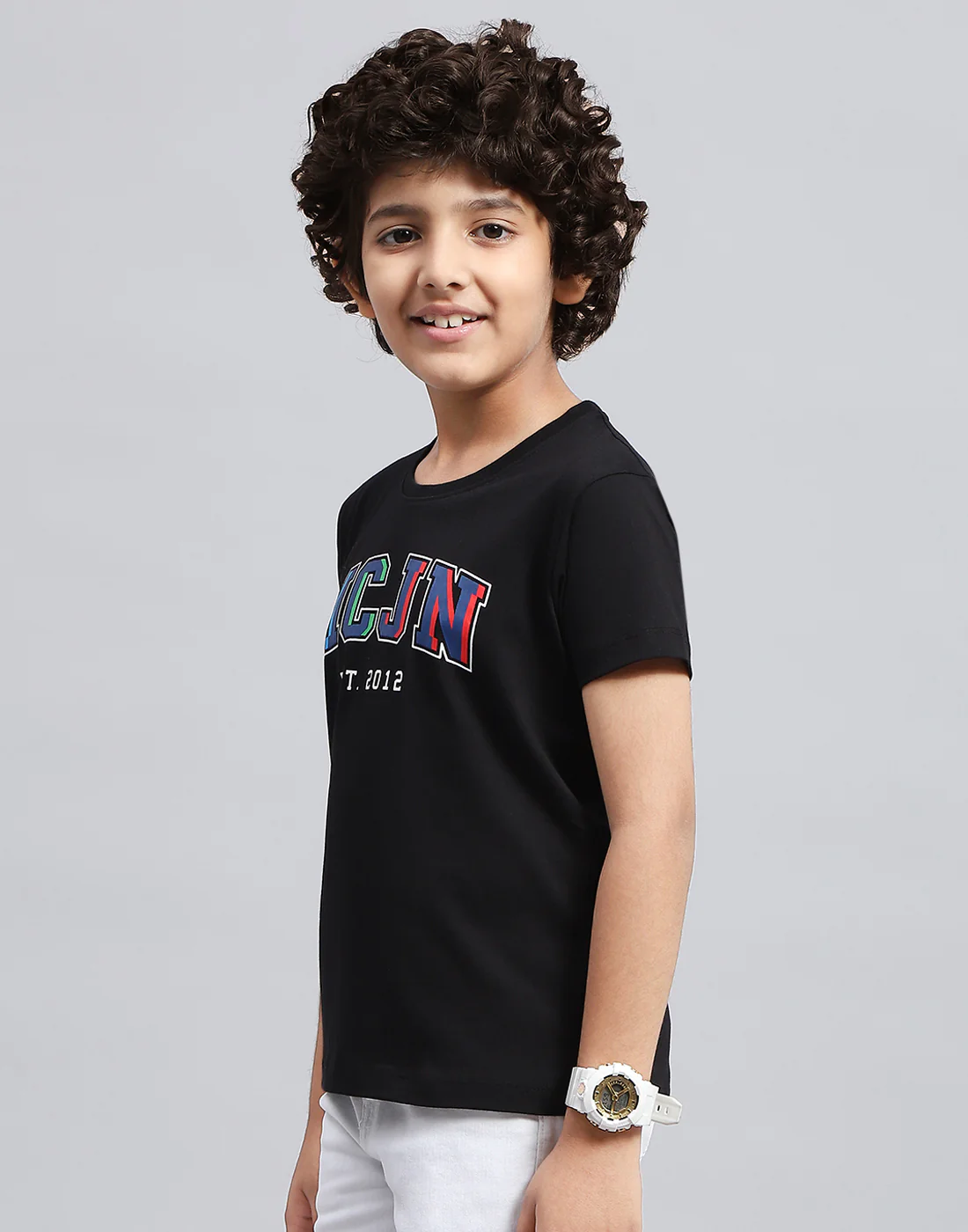 Boys Multicolor Stripe Round Neck Half Sleeve T-Shirt (Pack of 3) - Image 9