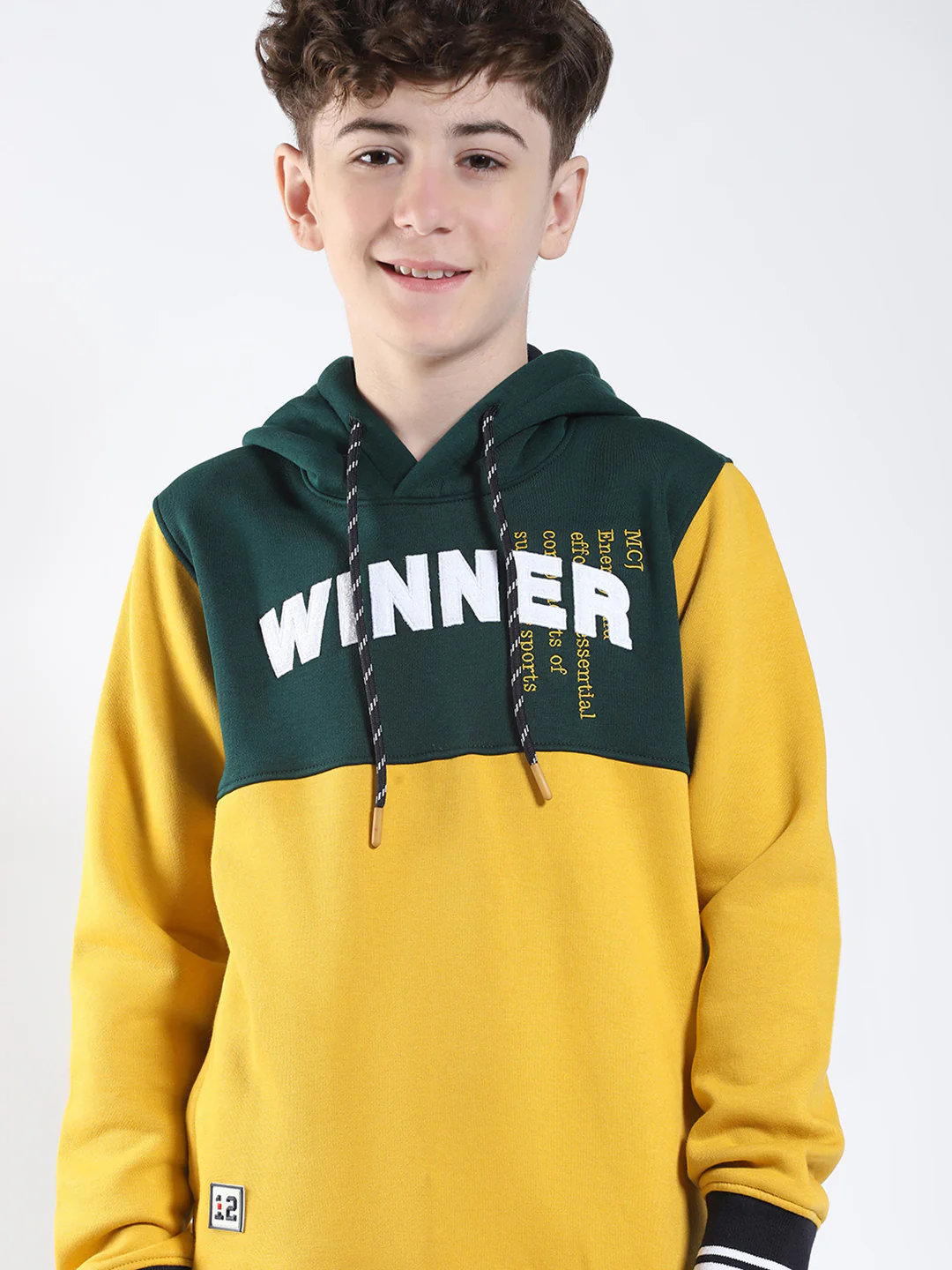 Boys Mustard Embroidered Round Neck Full Sleeve Sweatshirt - Image 6