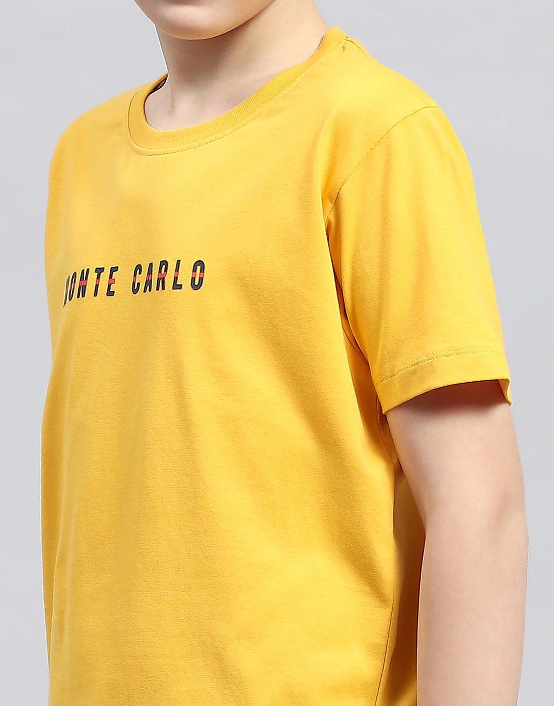 Boys Mustard Printed Round Neck Half Sleeve T-Shirt - Image 6