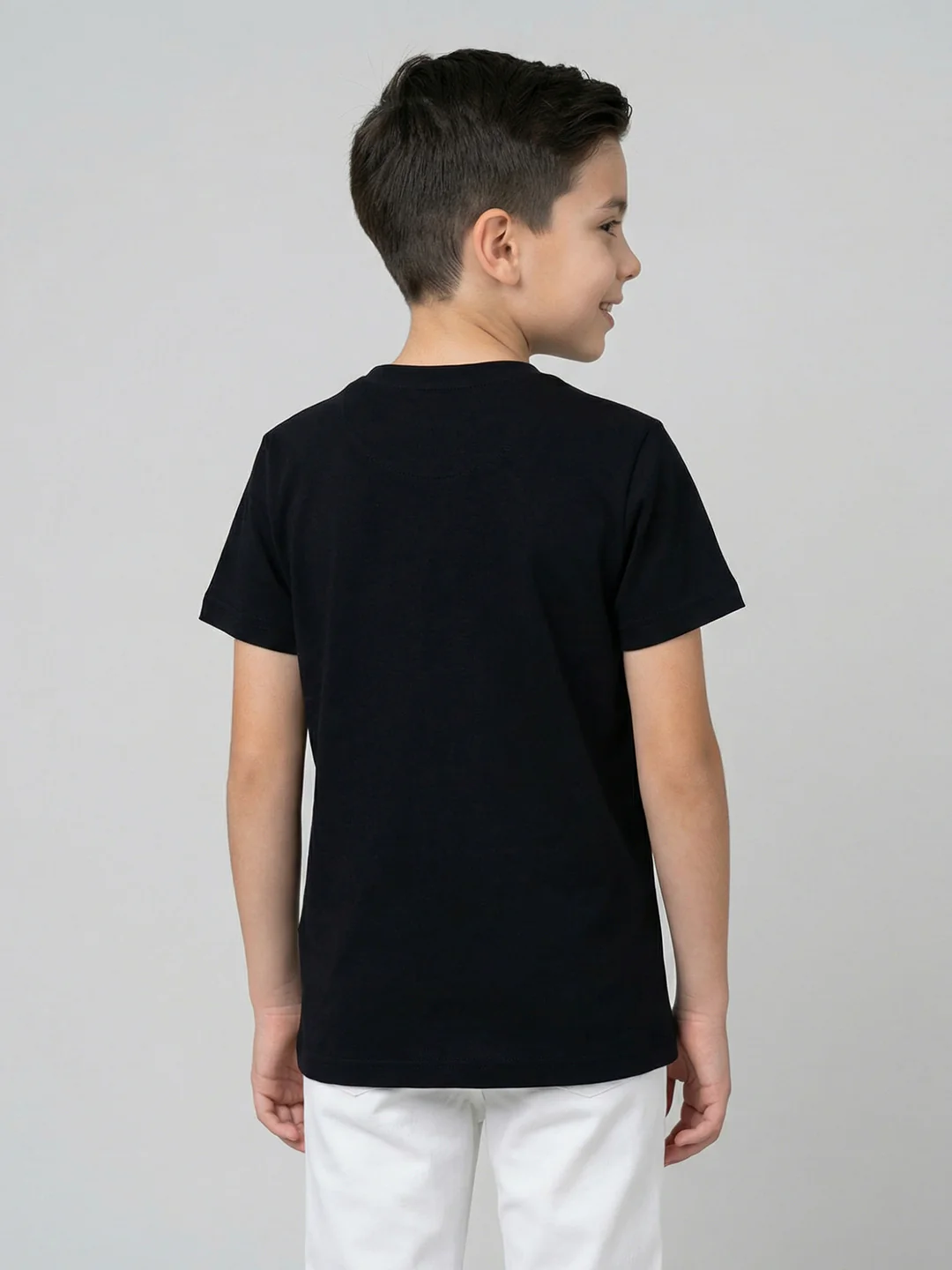 Boys Navy Blue & Green Printed Round Neck Half Sleeve T-Shirt (Pack of 2) - Image 8