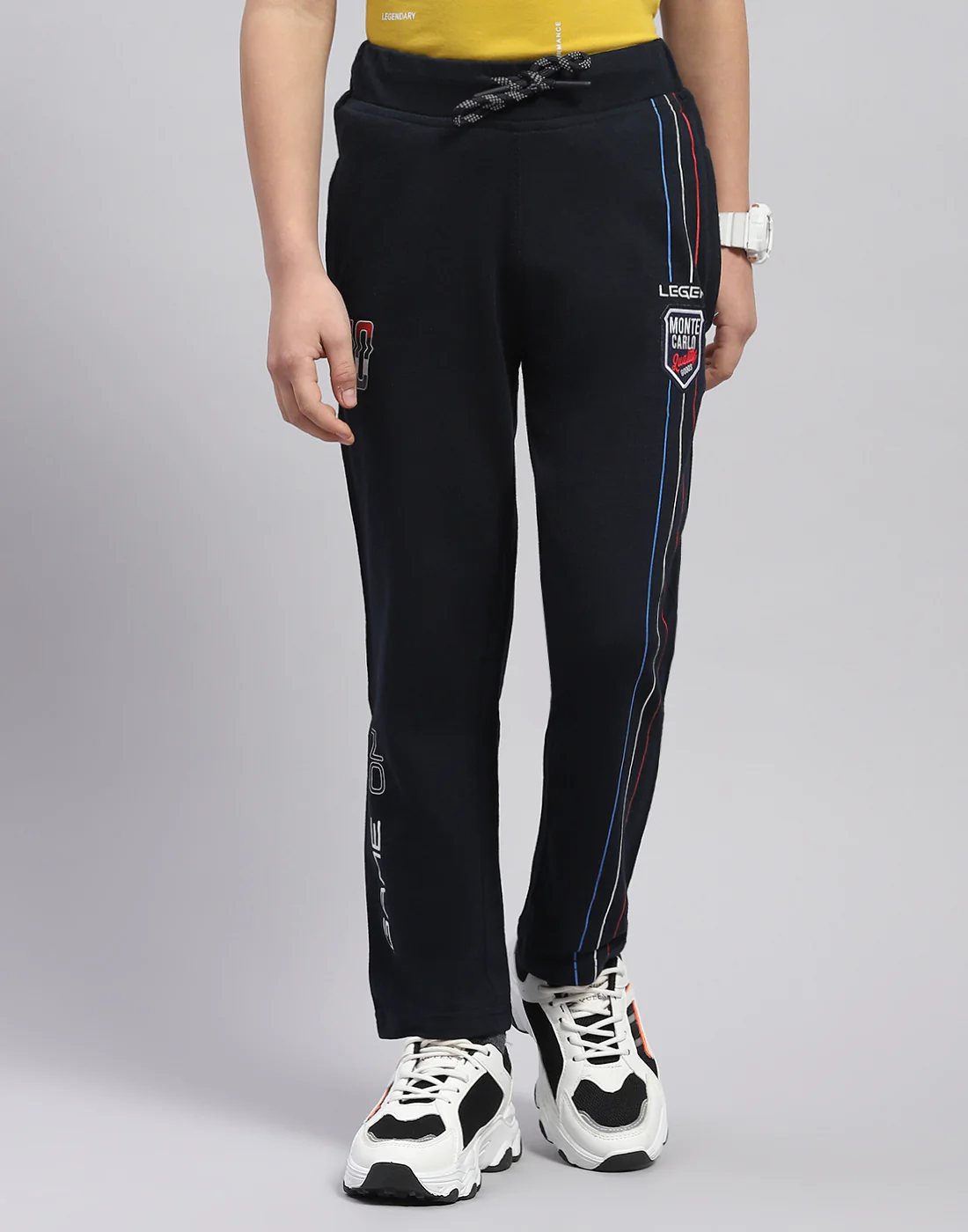 Boys Navy Blue Printed Regular Fit Lower - Image 2