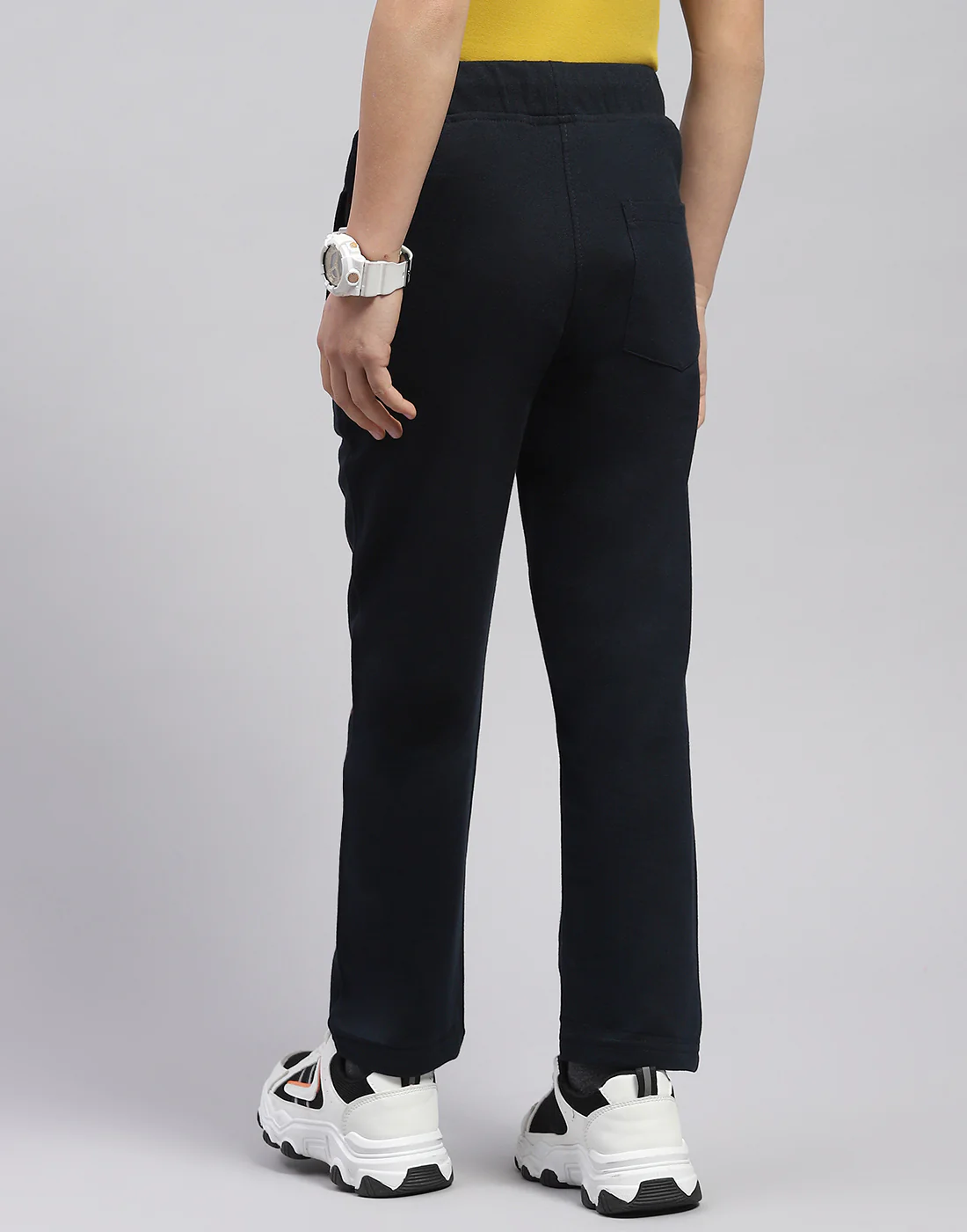 Boys Navy Blue Printed Regular Fit Lower - Image 5