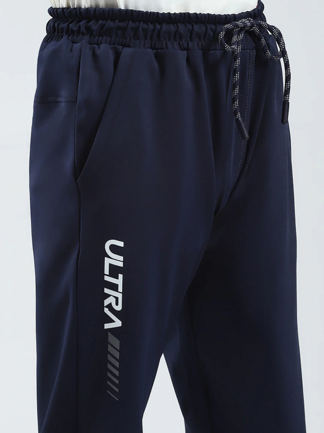 Boys Navy Blue Printed Regular Fit Lower - Image 6