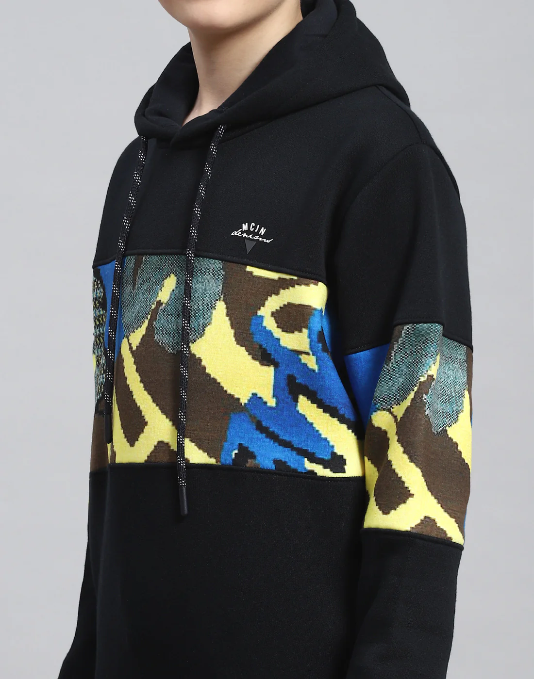 Boys Navy Blue Printed Round Neck Full Sleeve Tracksuit - Image 6