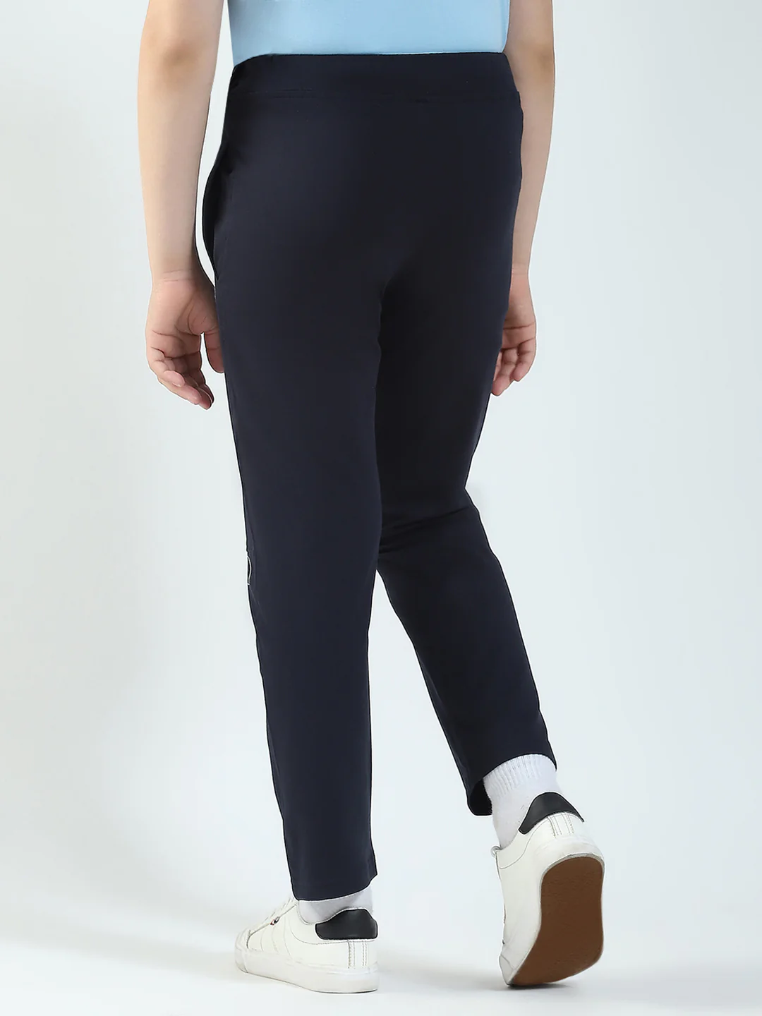 Boys Navy Blue Solid Regular Fit Lower - Image 5