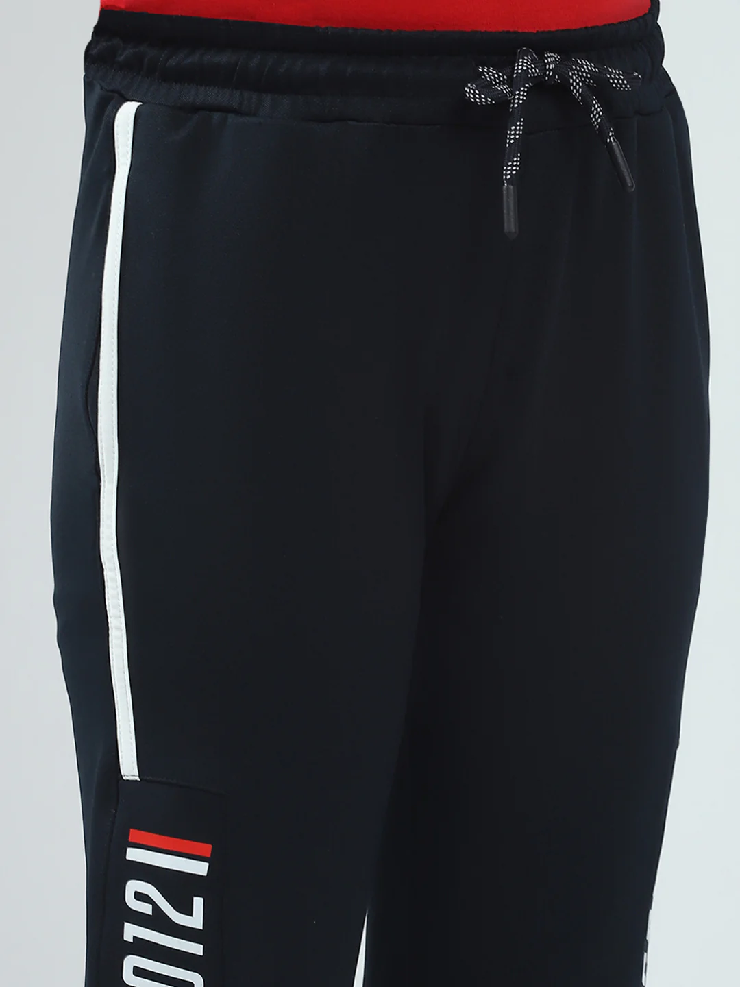 Boys Navy Blue Solid Regular Fit Lower - Image 6