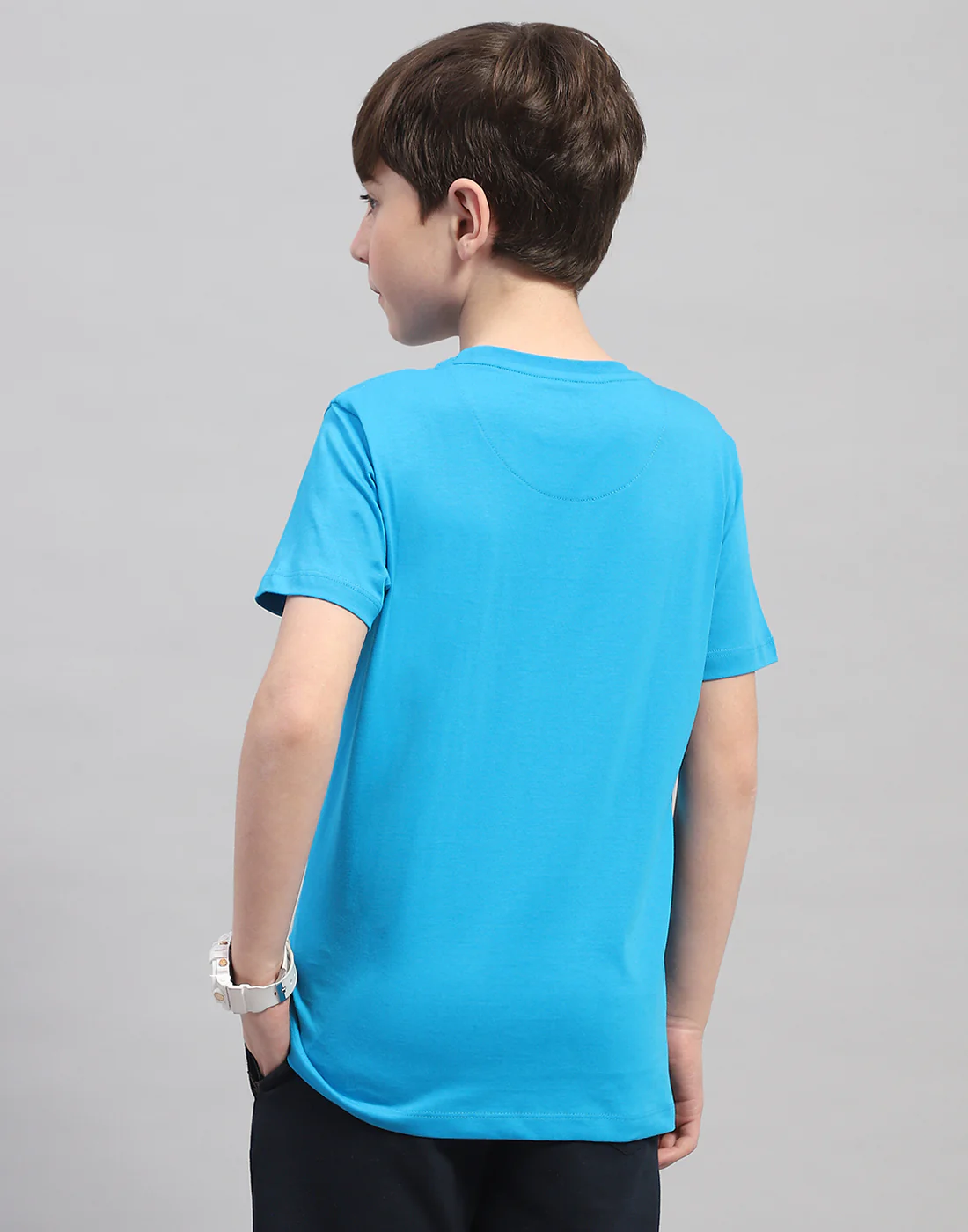 Boys Orange & Turquoise Blue Printed Round Neck Half Sleeve T-Shirt (Pack of 2) - Image 6