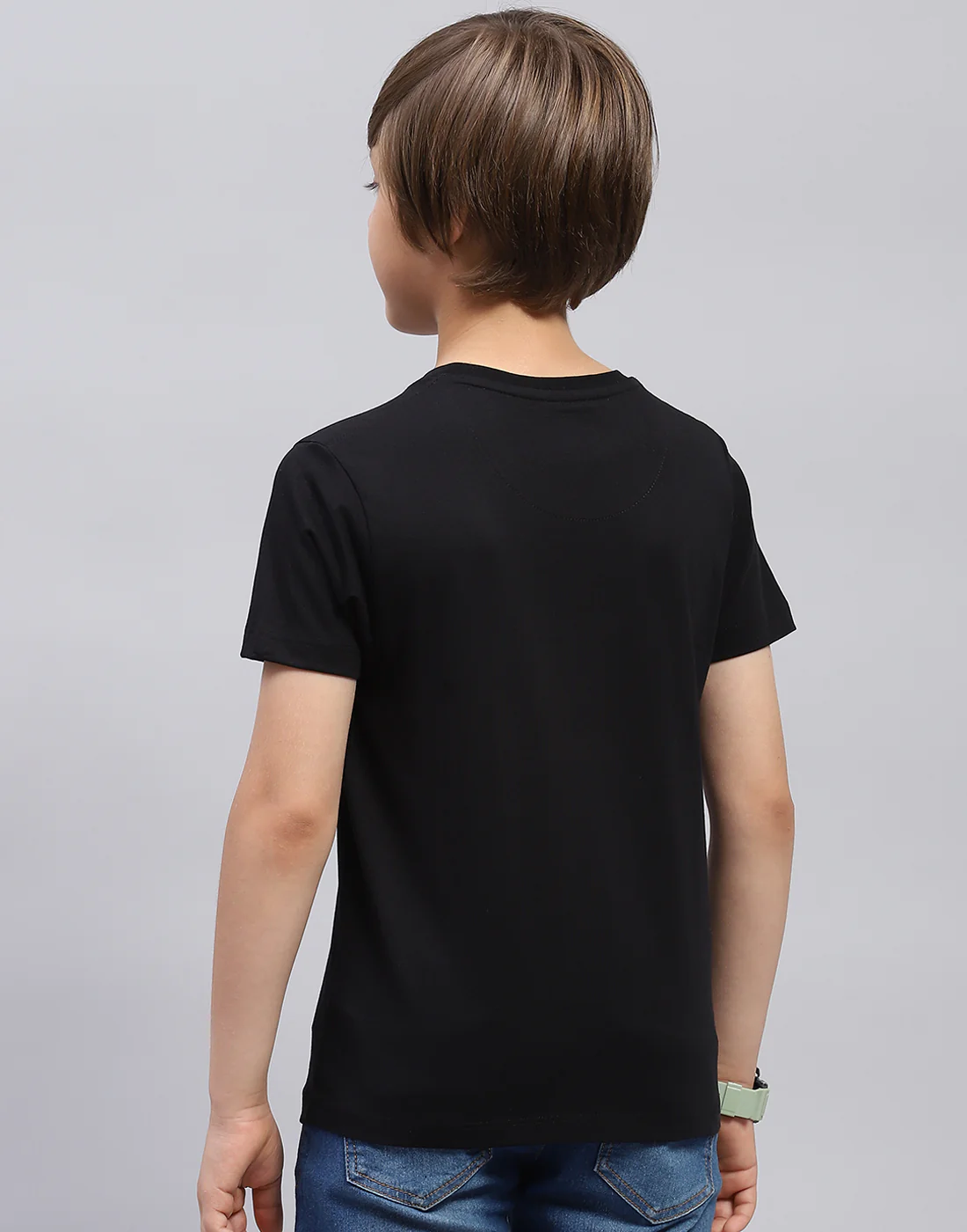 Boys Pink & Black Printed Round Neck Half Sleeve T-Shirt (Pack of 2) - Image 10