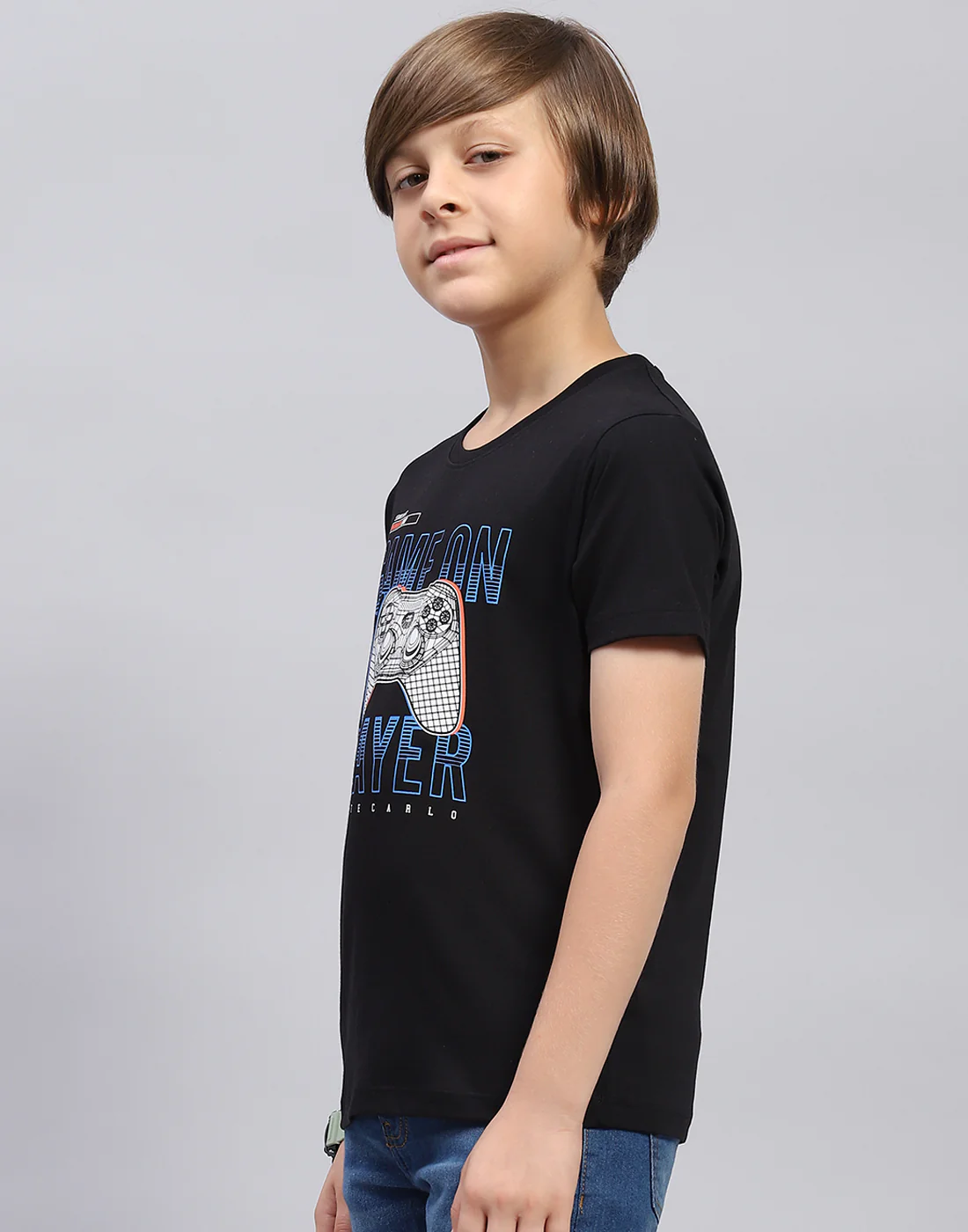 Boys Pink & Black Printed Round Neck Half Sleeve T-Shirt (Pack of 2) - Image 9