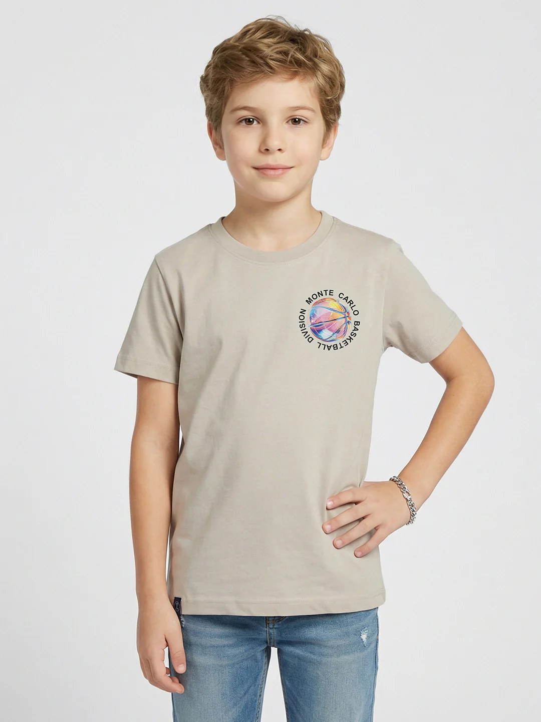 Boys Red, Beige & Navy Blue Printed Round Neck Half Sleeve T-Shirt (Pack of 3) - Image 6