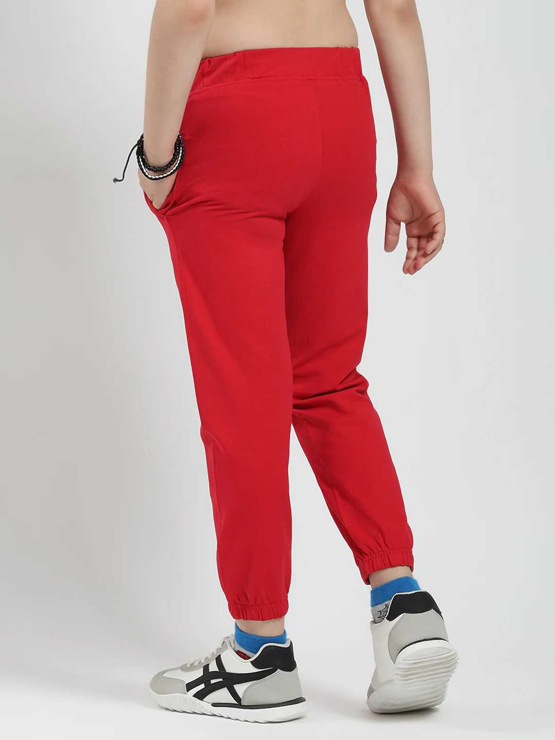Boys Red Printed Regular Fit Lower - Image 5