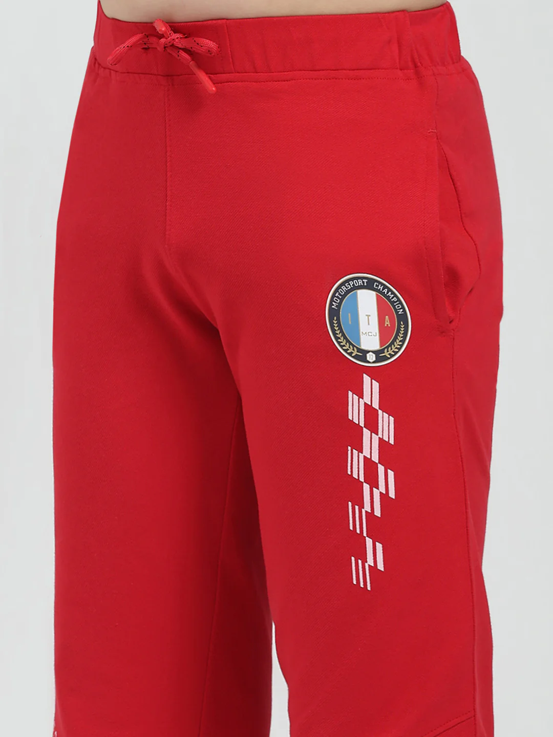 Boys Red Printed Regular Fit Lower - Image 6