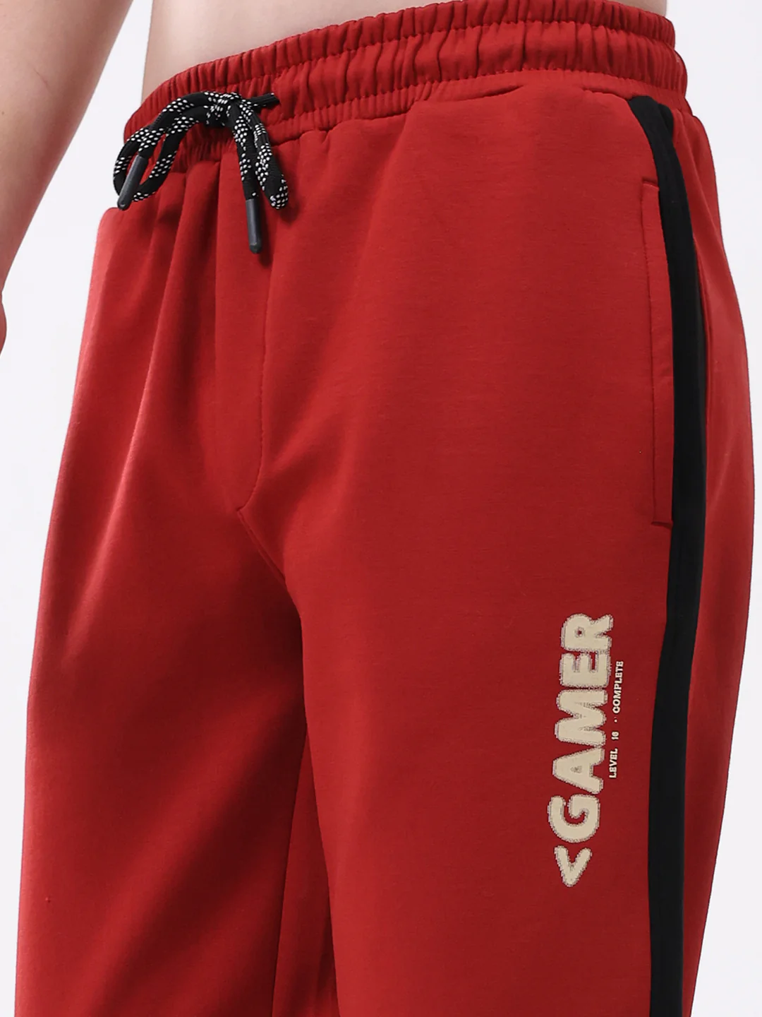 Boys Red Printed Regular Fit Lower - Image 6
