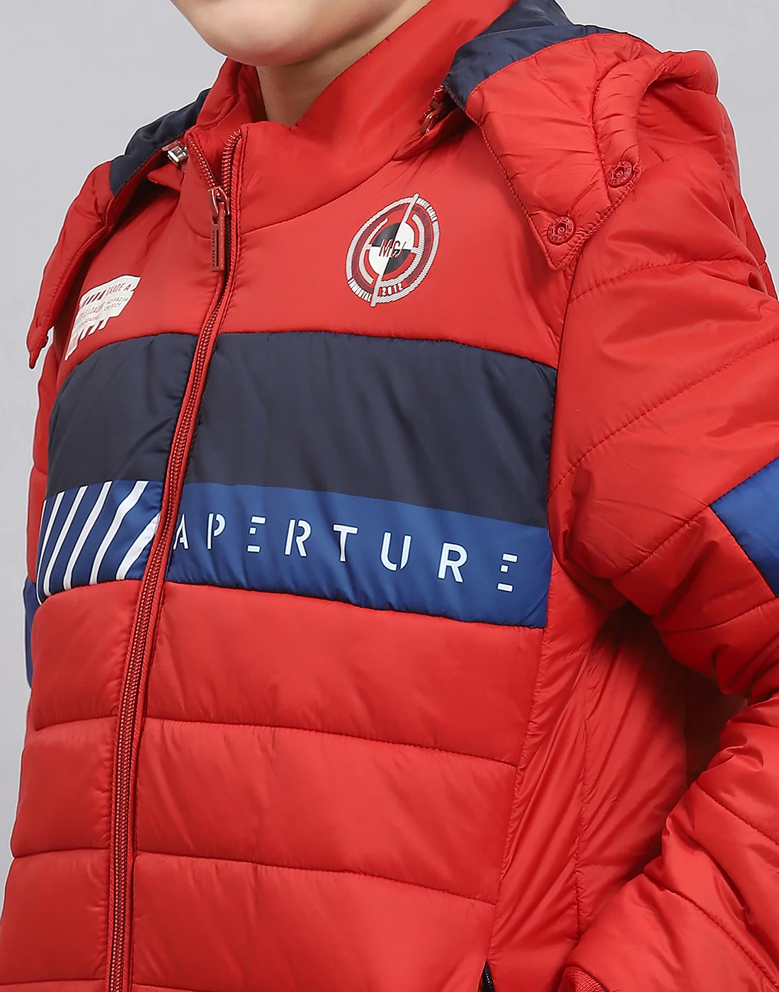Boys Red Solid Hooded Full Sleeve Boys Jacket - Image 6