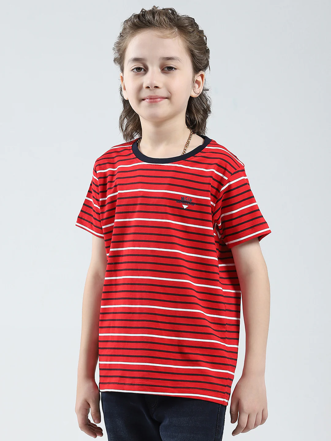 Boys Red, White & Blue Printed Round Neck Half Sleeve T-Shirt (Pack of 3) - Image 4