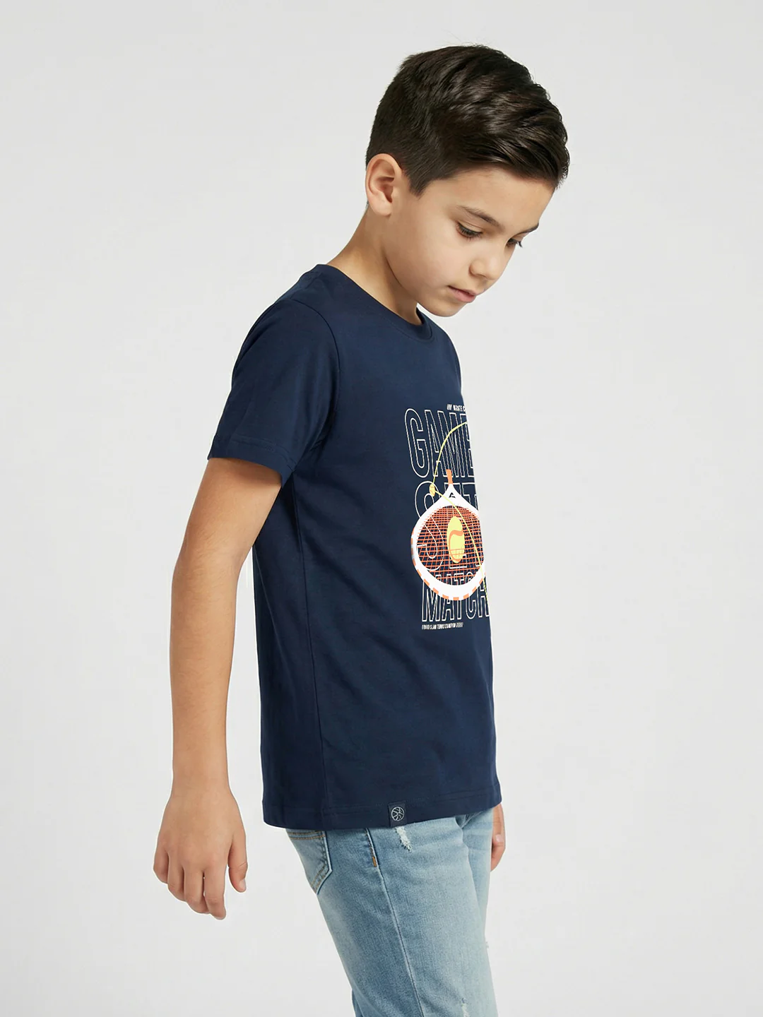 Boys Red, White & Navy Blue Printed Round Neck Half Sleeve T-Shirt (Pack of 3) - Image 2