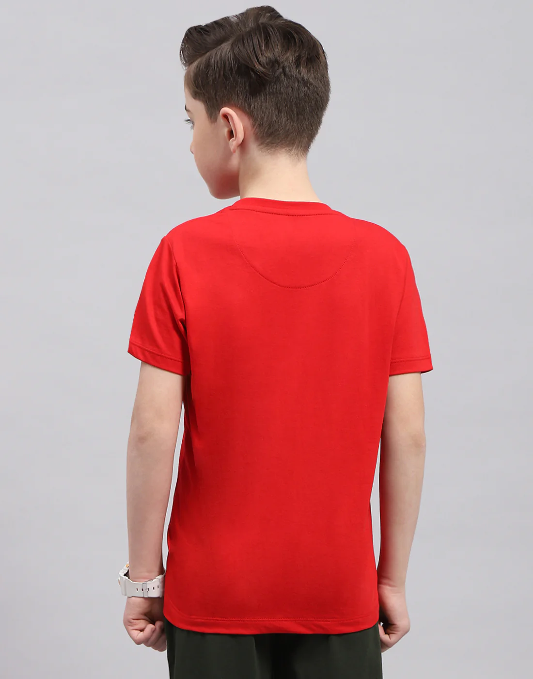 Boys Red & White Printed Round Neck Half Sleeve T-Shirt (Pack of 2) - Image 10