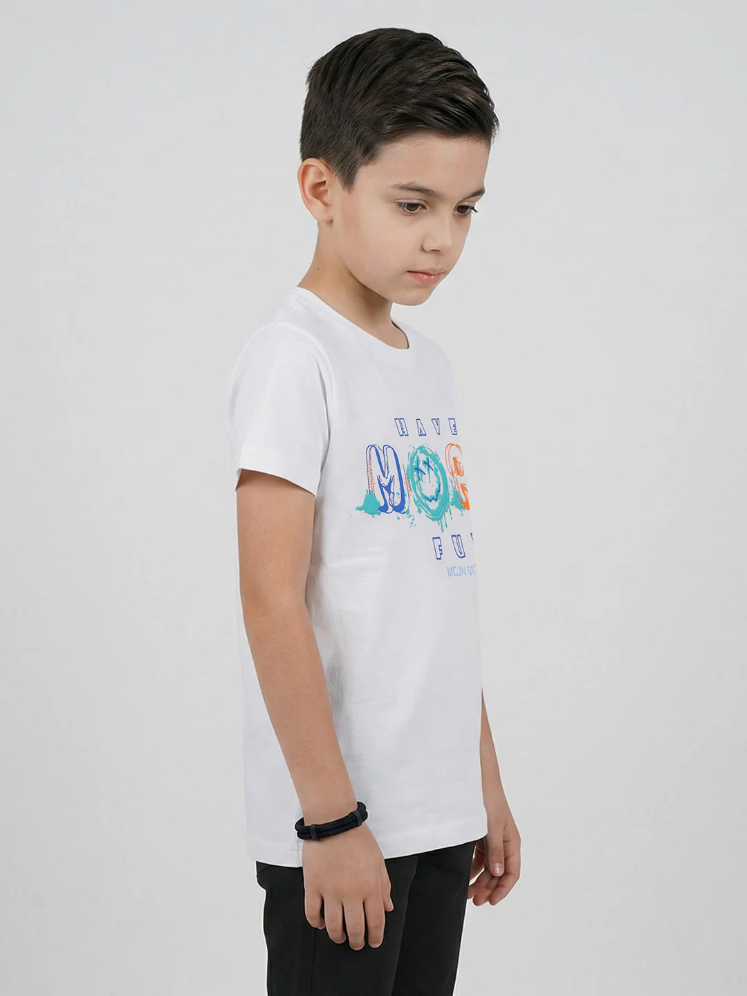 Boys Red & White Printed Round Neck Half Sleeve T-Shirt (Pack of 2) - Image 2