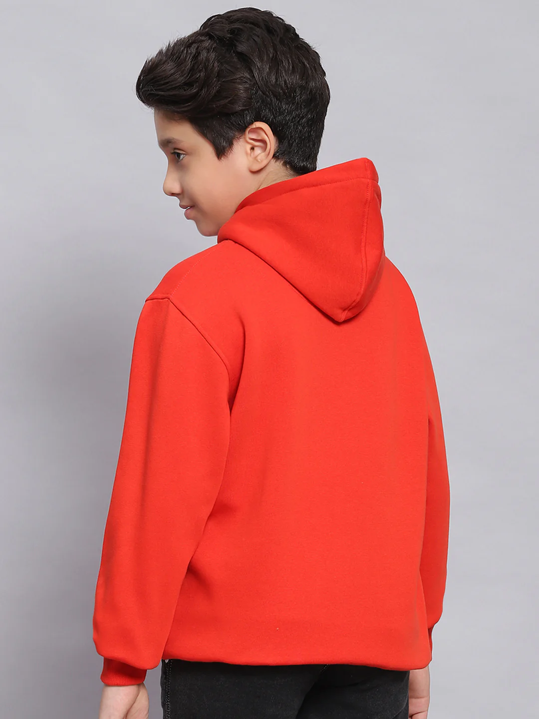 Boys Rust Printed Hooded Full Sleeve Sweatshirt - Image 5