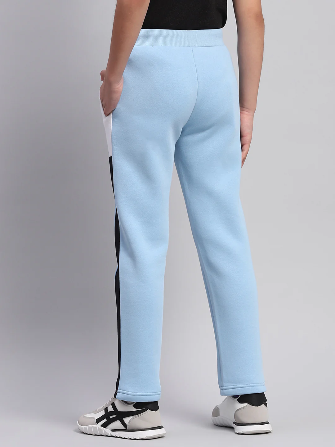 Boys Sky Blue Printed Regular Fit Lower - Image 5