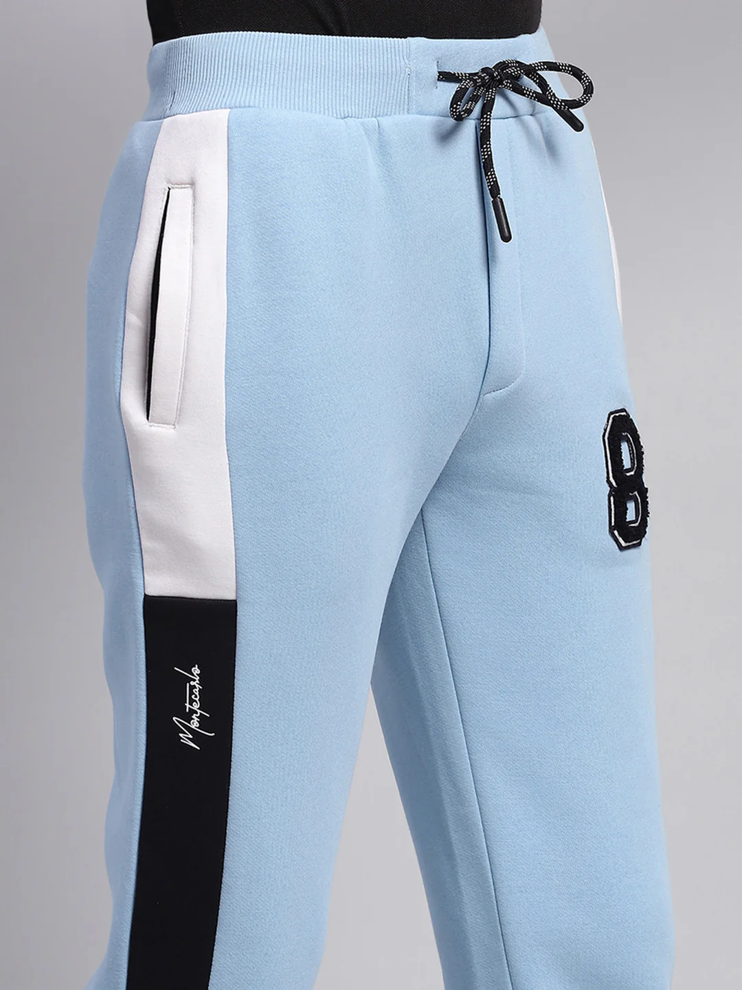Boys Sky Blue Printed Regular Fit Lower - Image 6