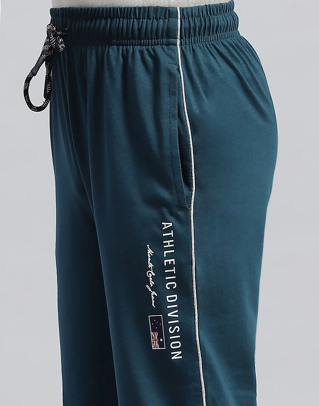 Boys Teal Blue Printed Regular Fit Lower - Image 6