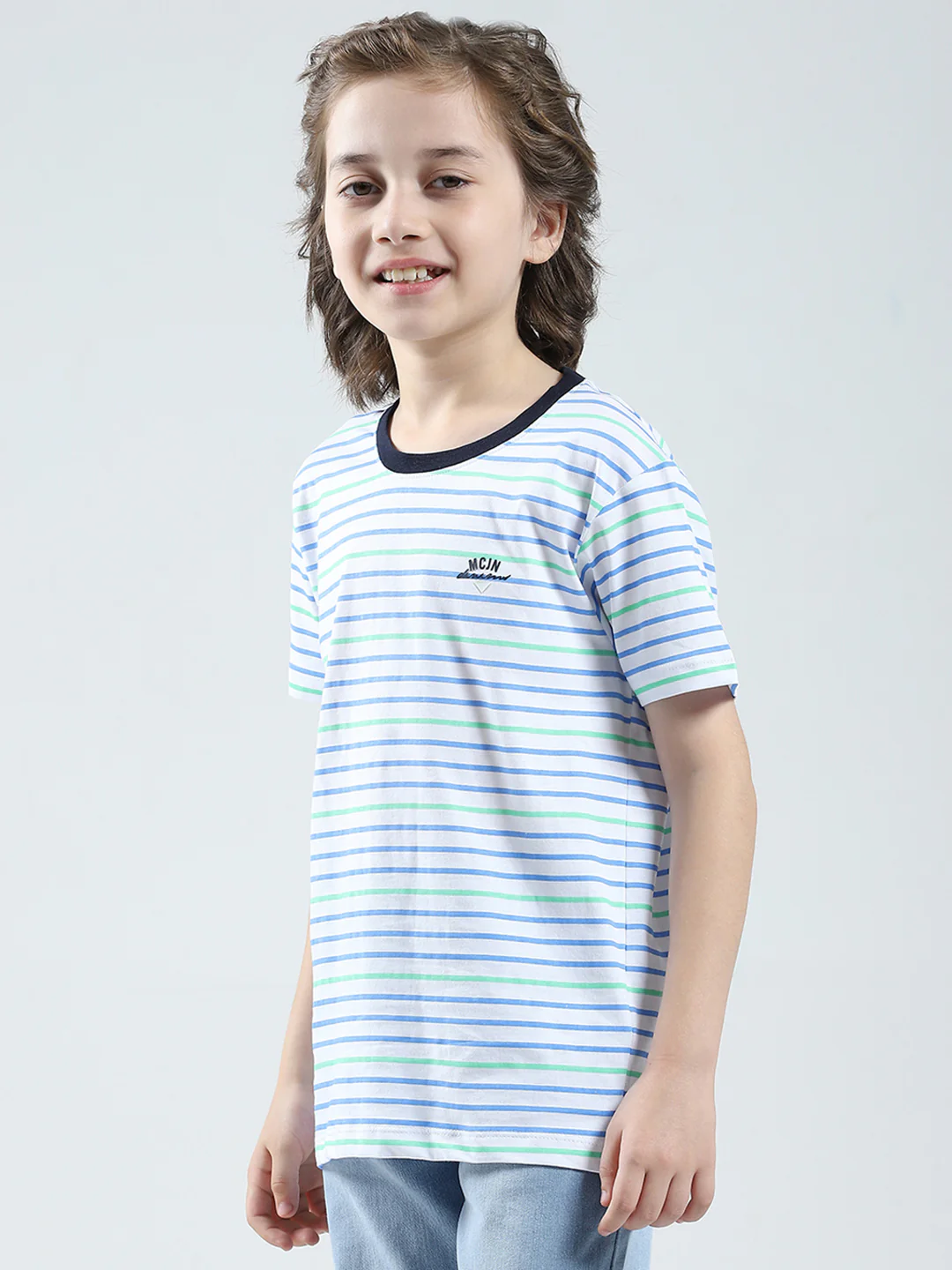 Boys White, Green & Blue Printed Round Neck Half Sleeve T-Shirt (Pack of 3) - Image 8