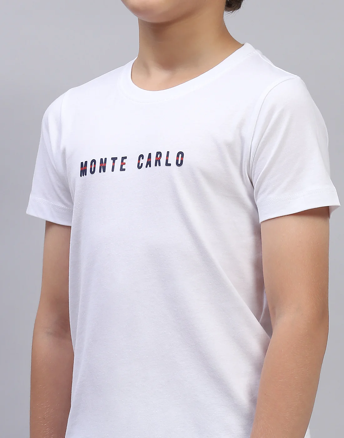 Boys White Solid Round Neck Half Sleeve T-Shirt - Image 6