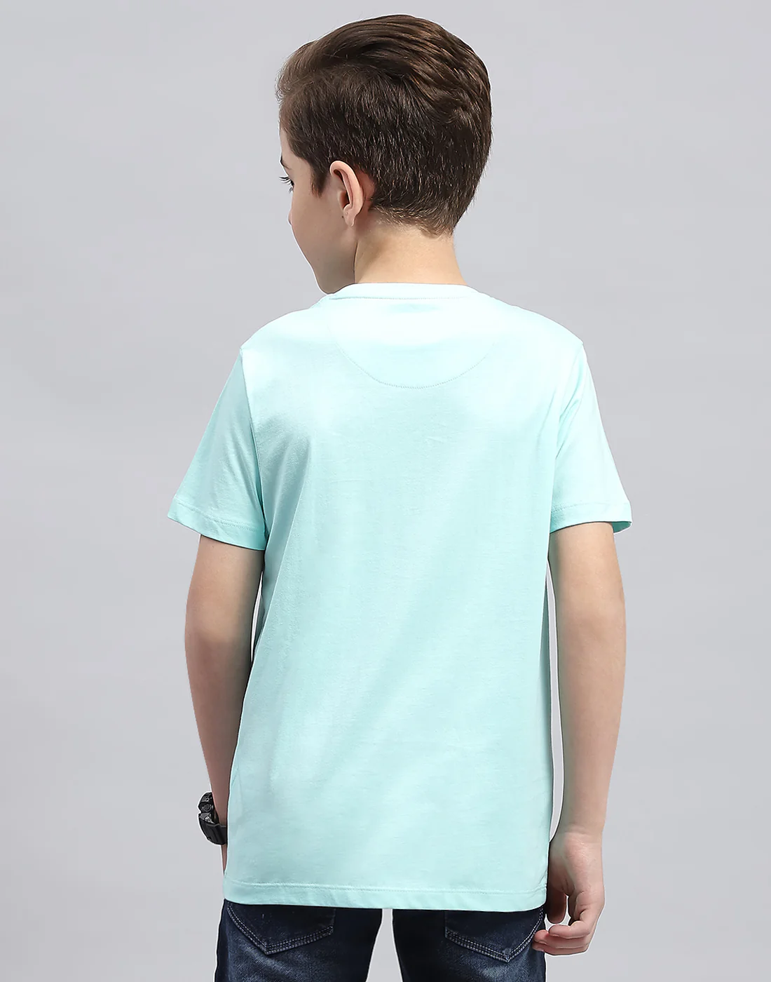 Boys Yellow, Aqua Blue & Coral Printed Round Neck Half Sleeve T-Shirt (Pack of 3) - Image 9