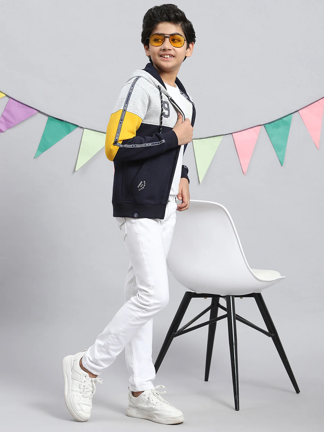 Boys Yellow Printed Sweatshirt - Image 5