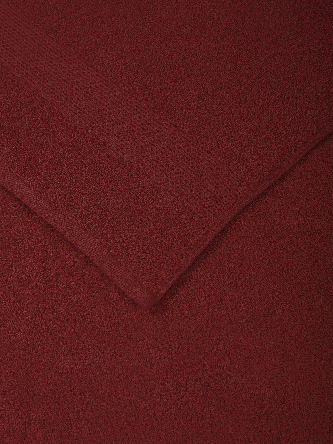 Brick Red 100% Cotton Solid 380 GSM Bath Towel Super Charm 3 Pc Set Gifting Box Pack - Image 8