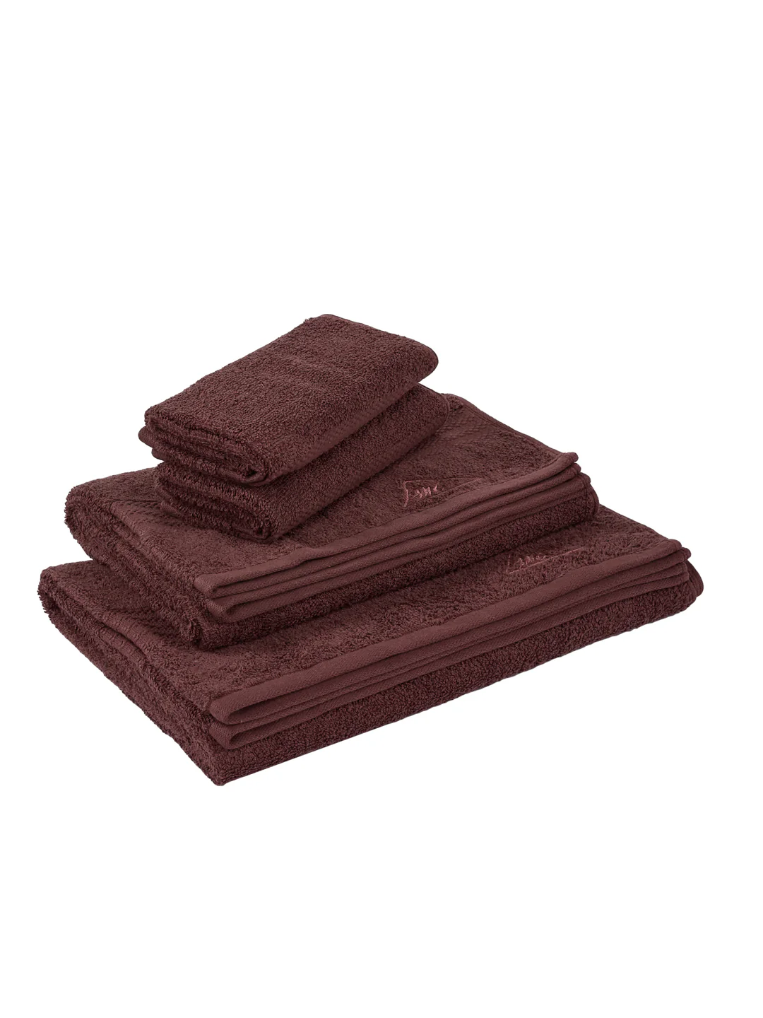 Brown 100% Cotton Solid 380 GSM Bath Towel Jazz 4 Pc Set Gifting Box Pack - Image 4