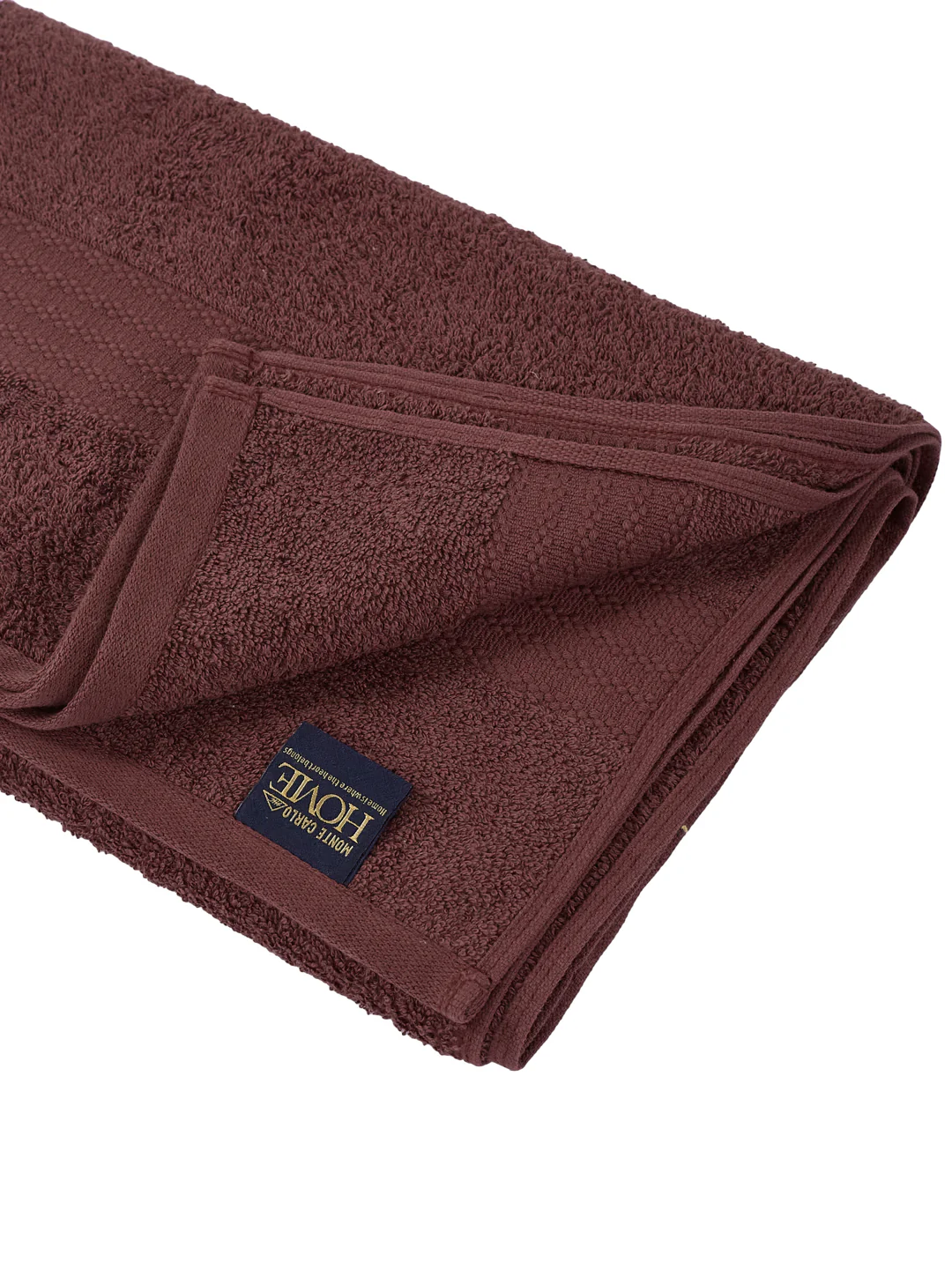 Brown 100% Cotton Solid 380 GSM Bath Towel Jazz 4 Pc Set Gifting Box Pack - Image 7
