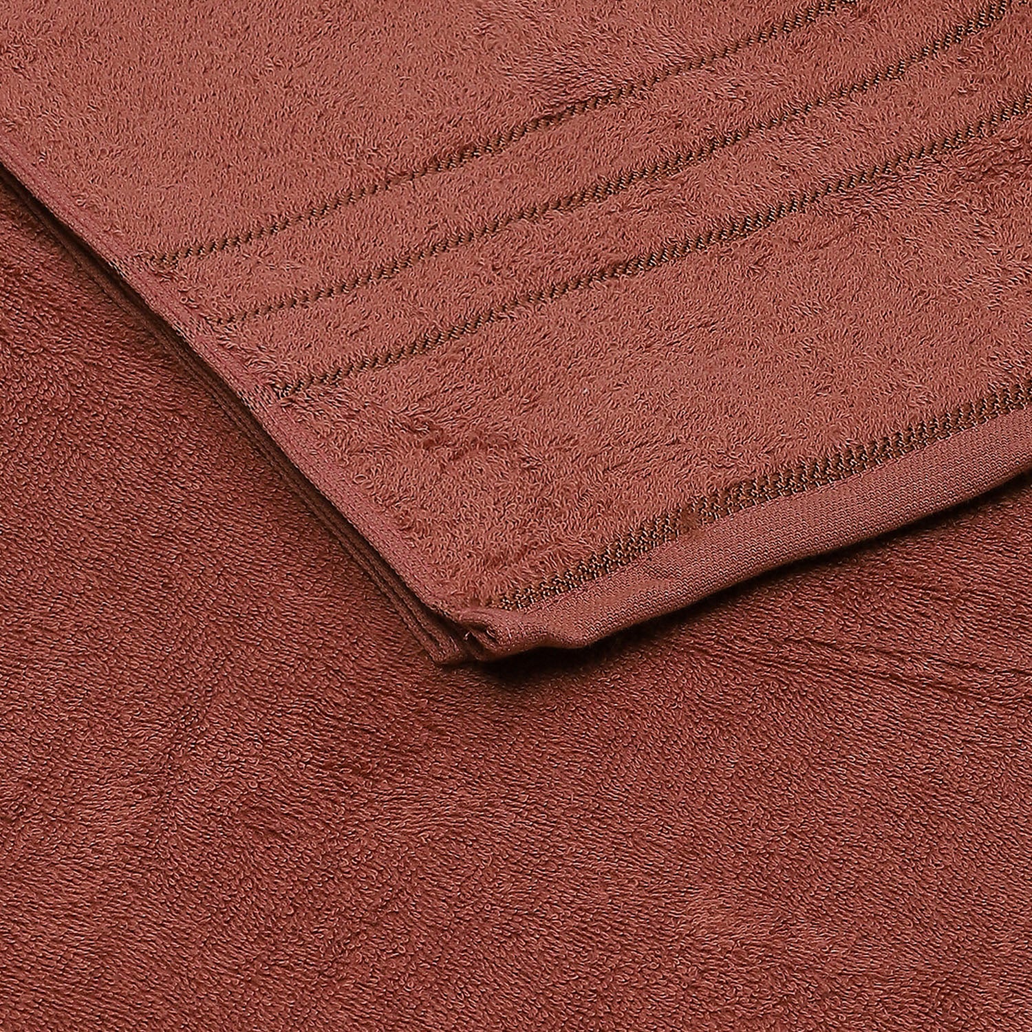 Brown Cotton 350 GSM Bath Towel - Image 3