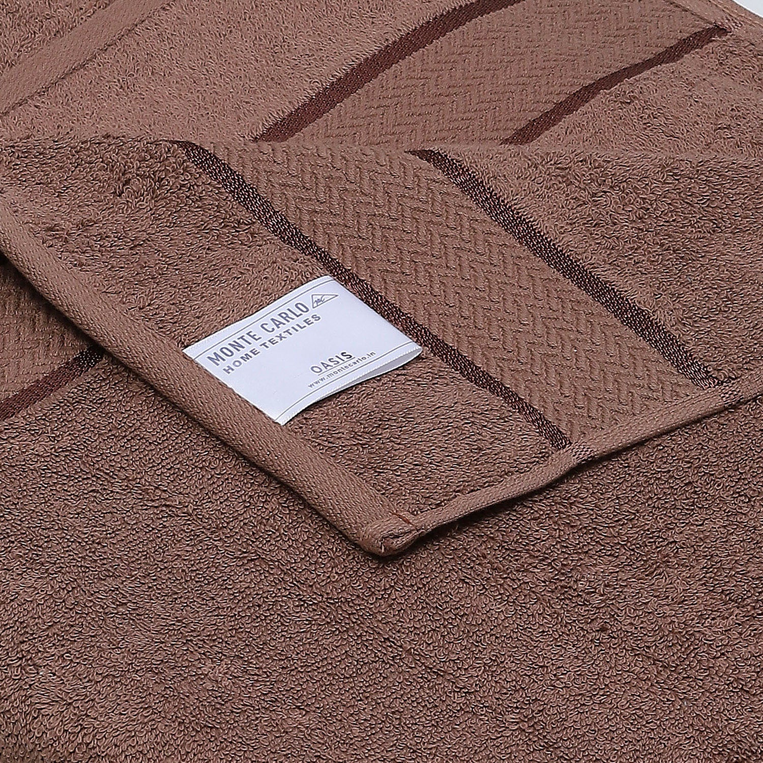 Brown Cotton 450 GSM Bath Towel - Image 4