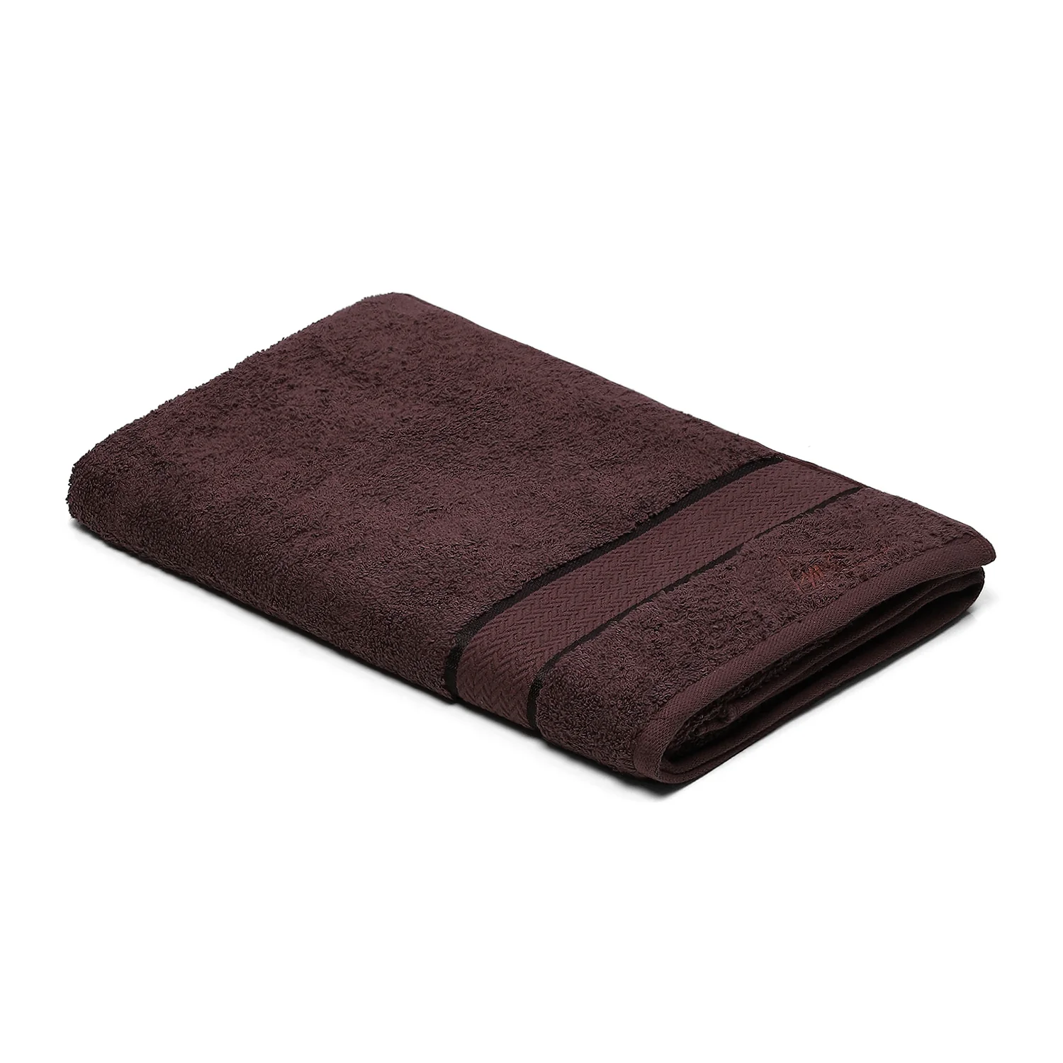 Brown Cotton 450 GSM Bath Towel - Image 2