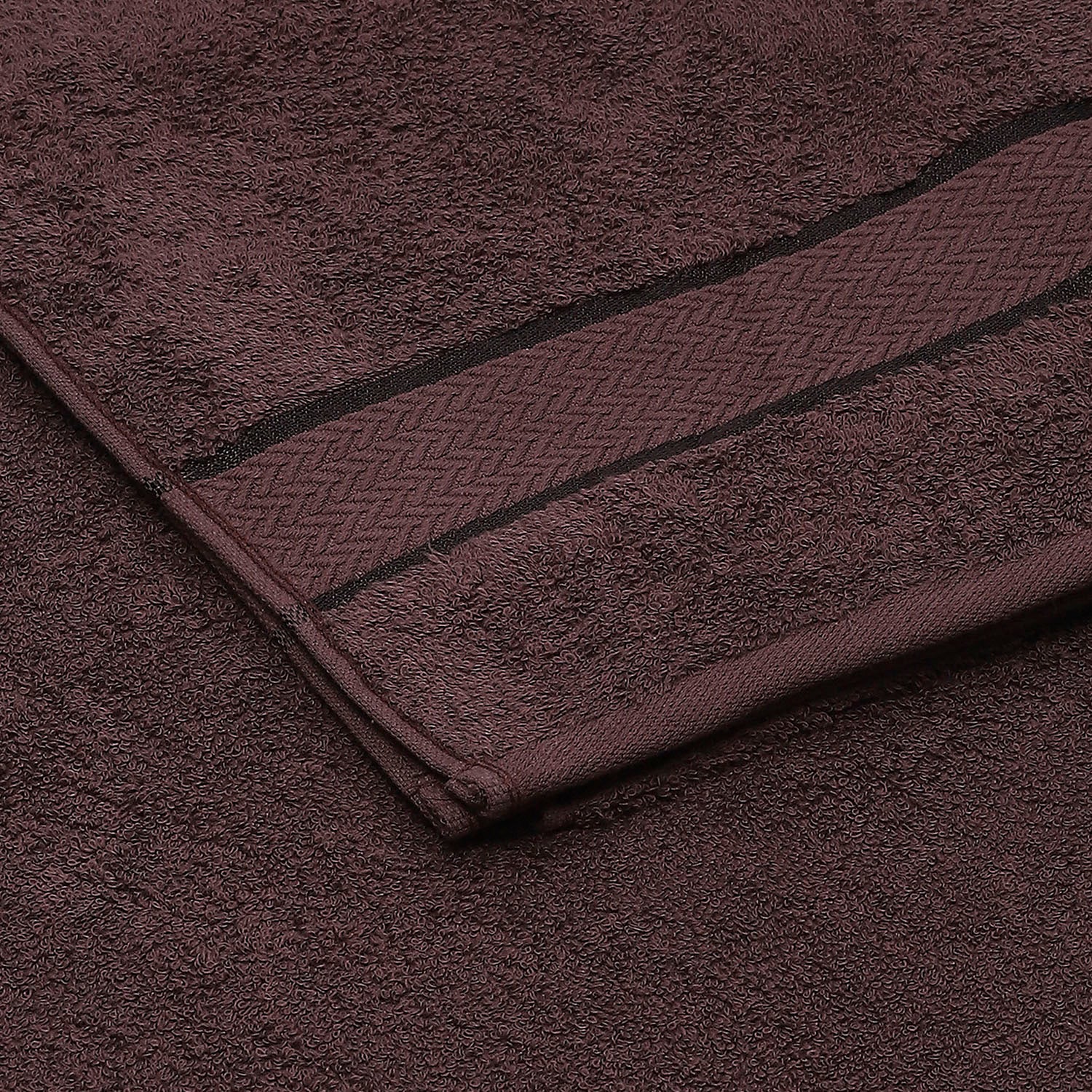 Brown Cotton 450 GSM Bath Towel - Image 3