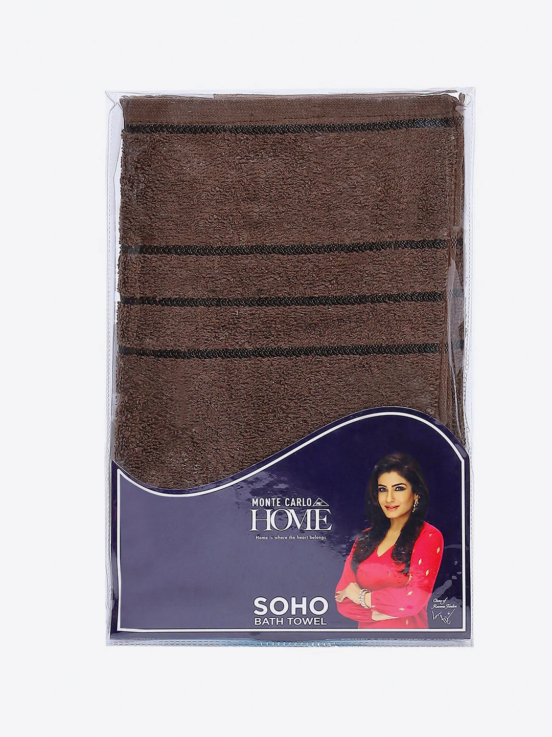 Brown Cotton Solid 350 GSM Bath Towel (Soho) - Image 5