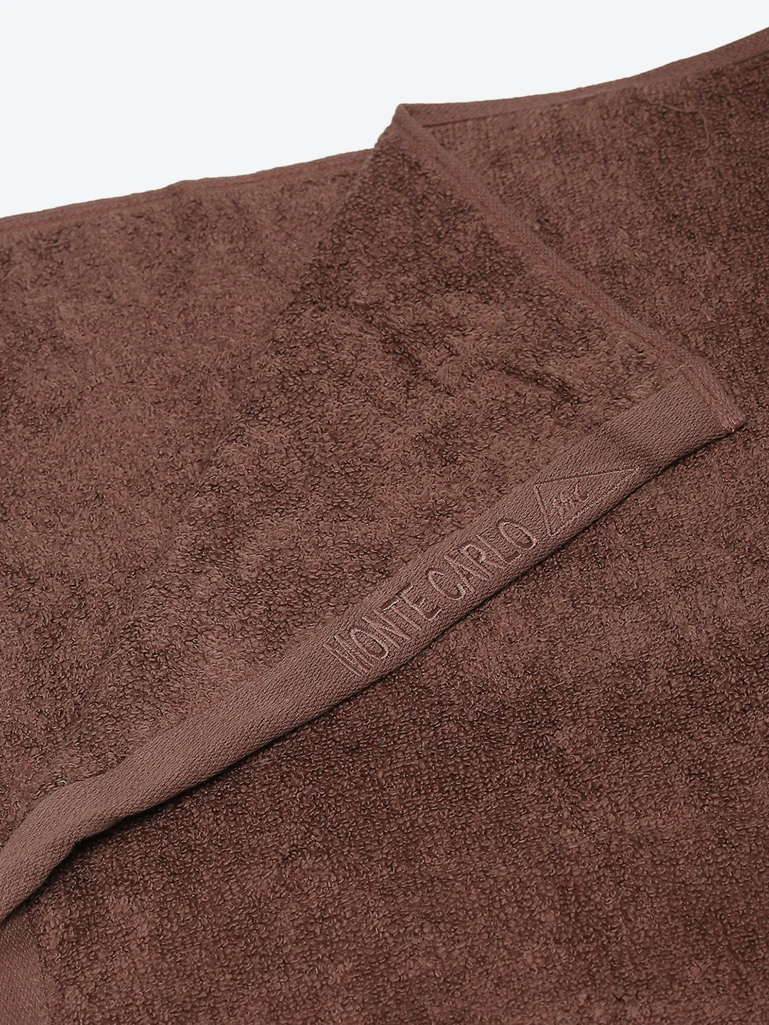 Brown Solid Pure Cotton 350 GSM Bath Towel (Oslo) - Image 3